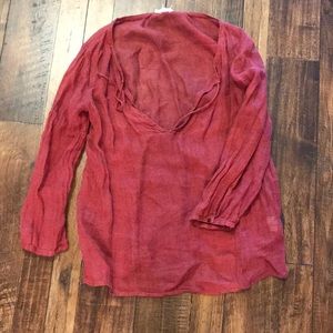Eileen Fisher size small maroon top